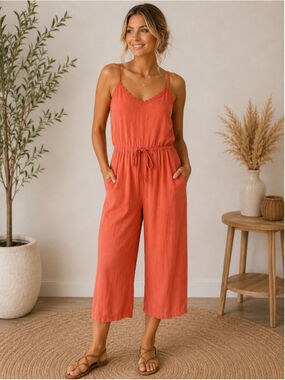 Vertiche Gemma Coral Gauze Jumpsuit – Size S